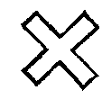 an "x"