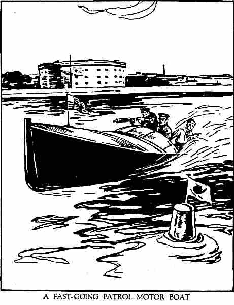 Illustration: A Fast-going Patrol Motor Boat.