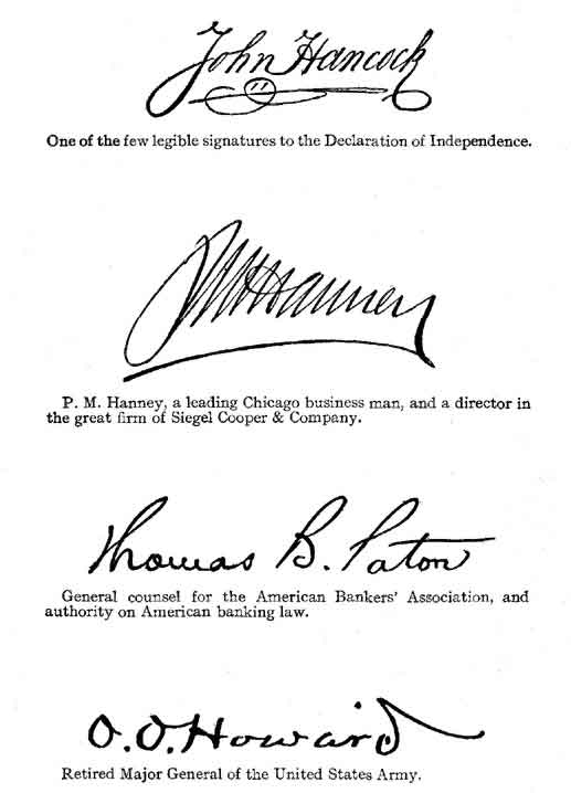 AUTOGRAPHS OF SOME WELL-KNOWN MEN.