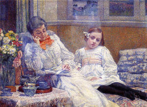 ThÉo Van Rysselberghe - Mme. Van Rysselberghe & Daughter