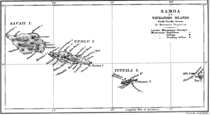 Map of Samoa