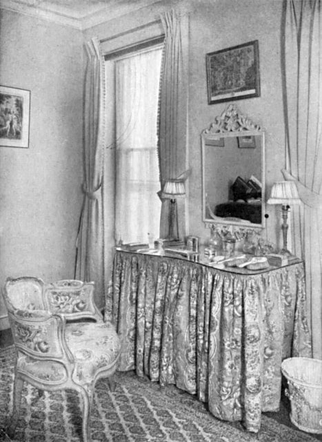 MISS MARBURY'S CHINTZ-HUNG DRESSING-TABLE