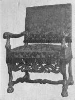 A chair from Fontainebleau, typical of the early Louis XIV epoch before the development of its full grandeur