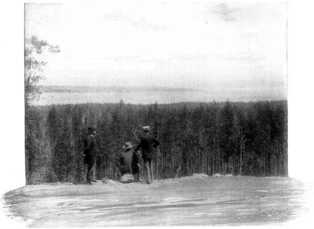 LAKE YELLOWSTONE, FROM A DISTANCE.