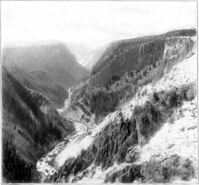 THE CAÑON FROM BRINK OF FALLS.