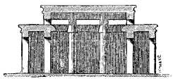 SECTION OF PILLARED HALL OF THOTHMES III. AT KARNAK.