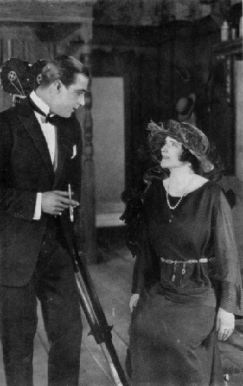 Rodolph Valentino, as Lord Bracondale and Elinor Glyn, the author.