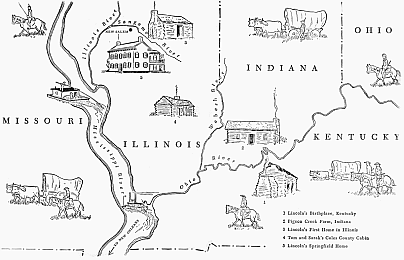 Map of Abe's home states.