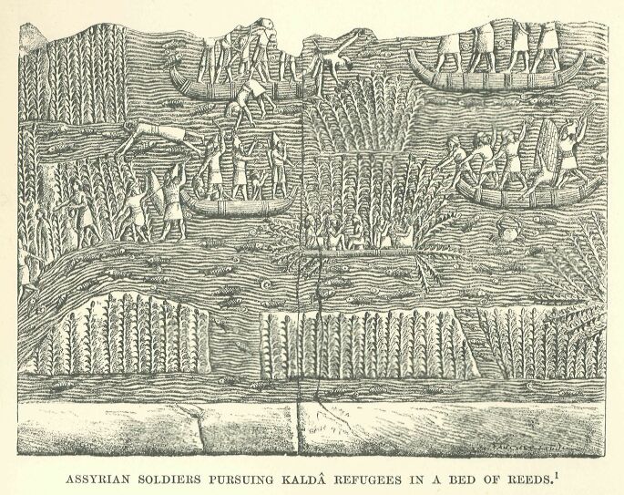 343.jpg Assyrian Soldiers Pursuing Kalda Refugees in A Bed of Reeds 