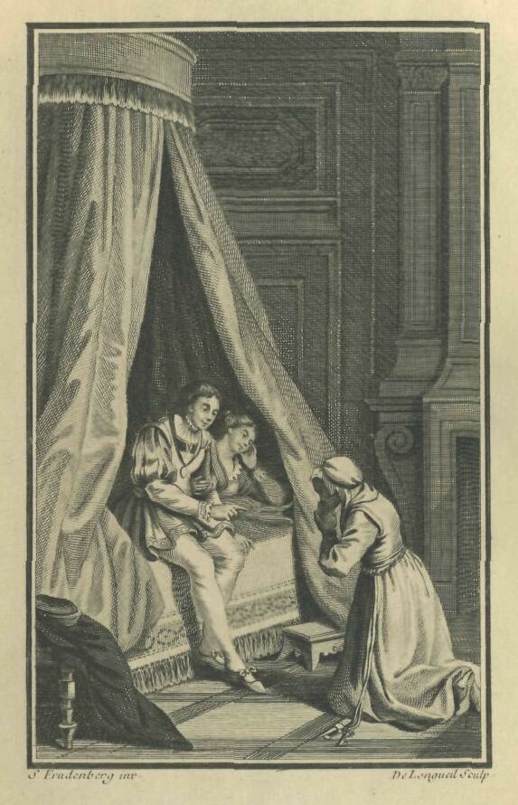 149a. The Old Serving-woman Explaining Her Mistake To The Duke and Duchess of Vendôme 