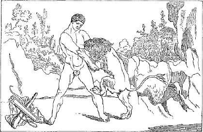 Hercules fights the Nemean lion