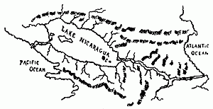 ROUTE OF NICARAGUA CANAL.