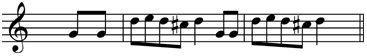 a musical fragment