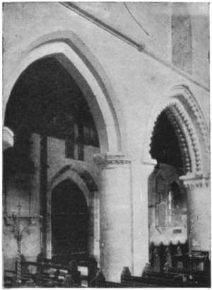 DECORATED ARCH IN THE NAVE.