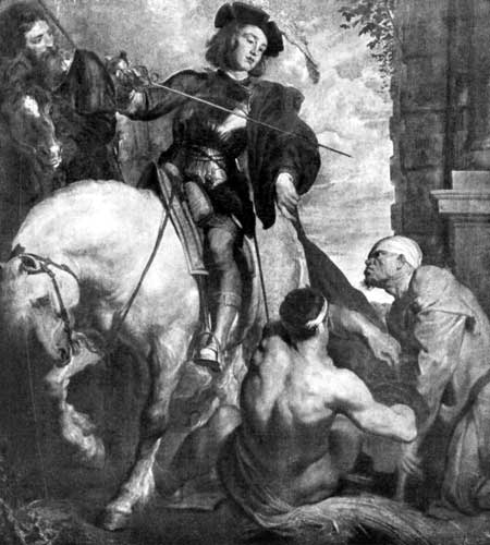 ST. MARTIN DIVIDING HIS CLOAK WITH A BEGGAR Church of Saventhem