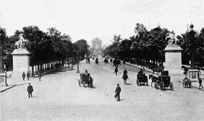 ARC DE TRIOMPHE AND CHAMPS ELYSEES. PARIS.