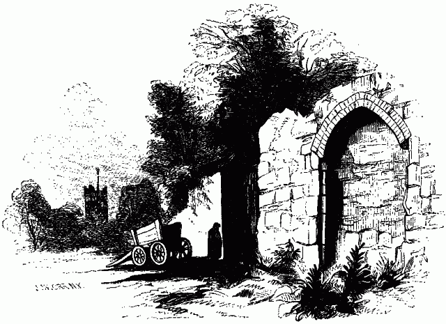 Illustration: REMAINS OF CHERTSEY ABBEY.