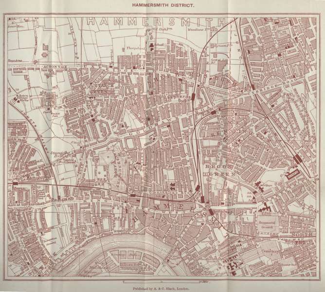 HAMMERSMITH DISTRICT.  Published by A. & C. Black, London.