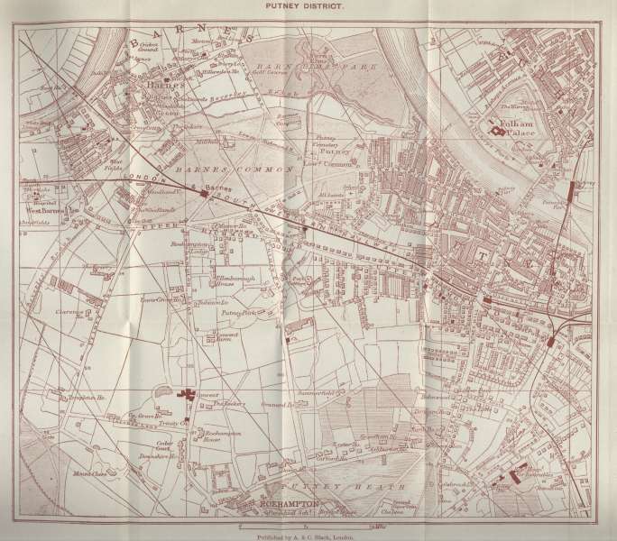 PUTNEY DISTRICT.  Published by A. & C. Black, London.