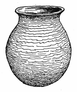 line drawing, pot