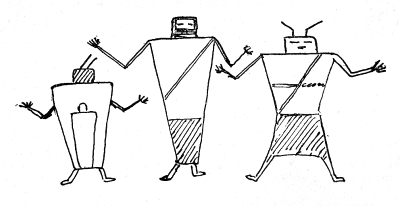 line drawing: petroglyhs