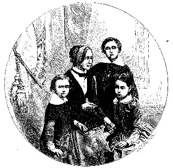 THE WIFE AND CHILDREN OF KOSSUTH—FROM A RECENT DAGUERREOTYPE.