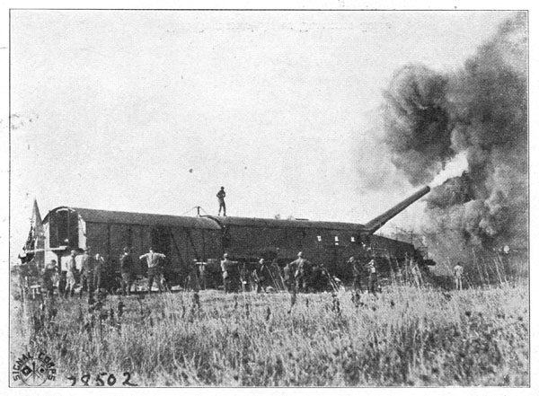 One of the Fourteen-inch Naval Guns in France