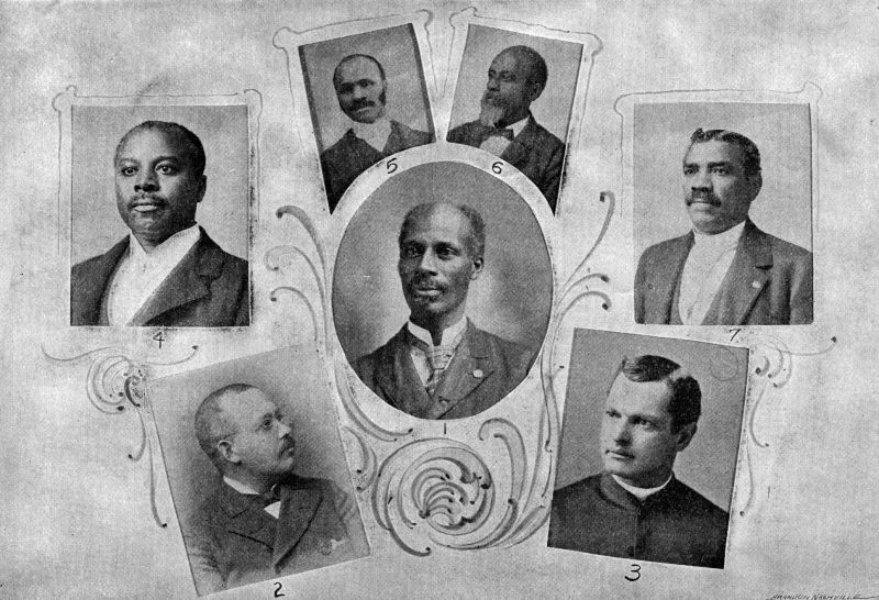 EXECUTIVE COMMITTEE—1. Rev. T. E. Crawley; 2. Dr. F. A. Stewart; 3. Rev. Preston Taylor; 4. S. A. Walker; 5. W. T. Hightower; 6. Rev. R. R. Vandervill; 7. Thomas Tyree.