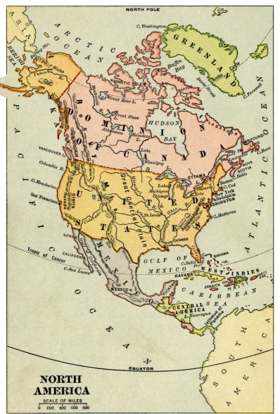 Map of North America