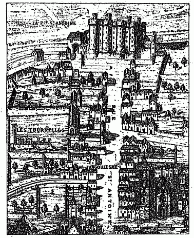 Quartier Saint-Paul, les Tournelles et la Bastille vers 1540