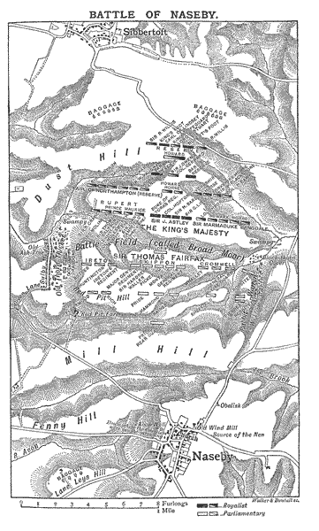 Map of the battle of Naseby.