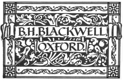 B. H. Blackwell, Oxford.