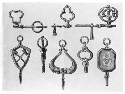 FIG. 87—SPECIMENS OF OLD WATCH KEYS.