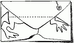 Fig. 88—The pattern of the frog drawn on an envelope.