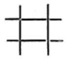 A tic-tac-toe grid