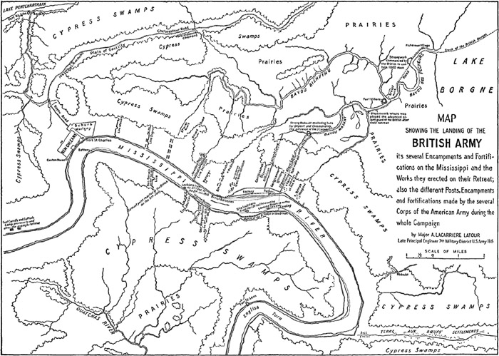 Map Showing the Landing of the British Army