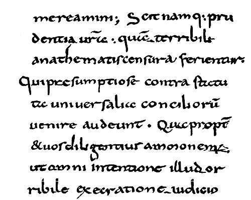 An Example of the Style of Writing used in the Books of Charlemagne's Time