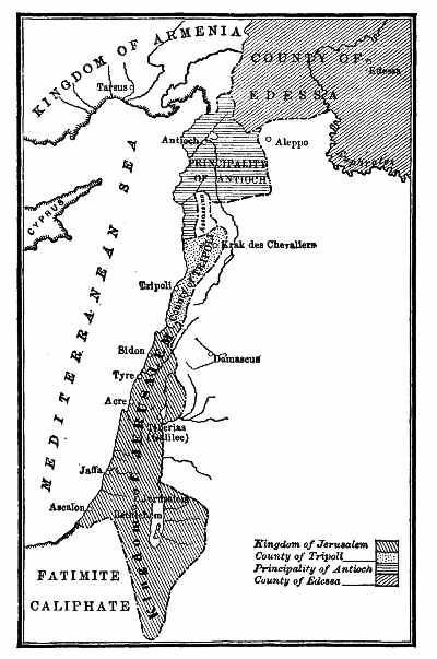 Map of the Crusaders' States in Syria