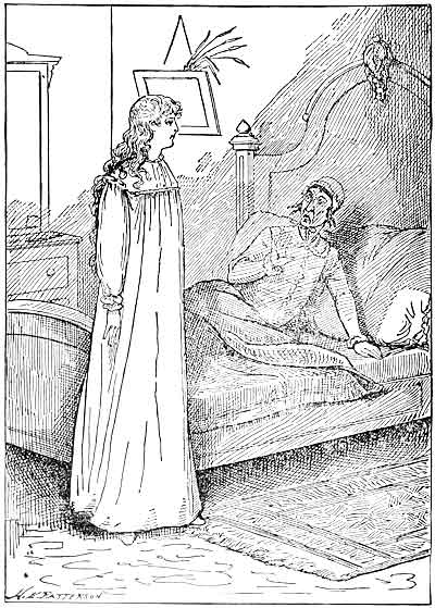 "Near the bed, almost within reach of her hand, stood Madeline Payne, all swathed in white!"—page 252.