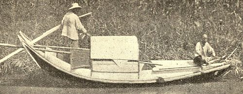 A boat on the Red River, Tonquin