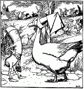 ILLUSTRATION FROM "THE WONDER CLOCK." BY HOWARD PYLE (HARPER AND BROTHERS)