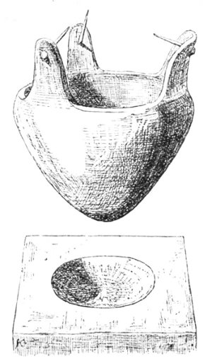 Fig. 97.—Bronze foot from the Balawat gates and its socket.