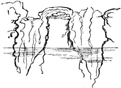 Showing the narrow plateau and surrounding chasm