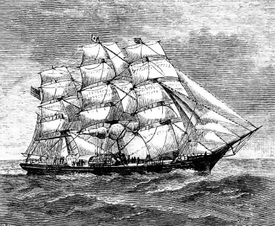 AMERICAN CLIPPER SHIP.