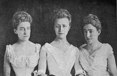 Mrs. Gouverneur's Three Daughters.  Miss Gouverneur, Mrs. Roswell Randall Hoes, Mrs. William Crawford Johnson.