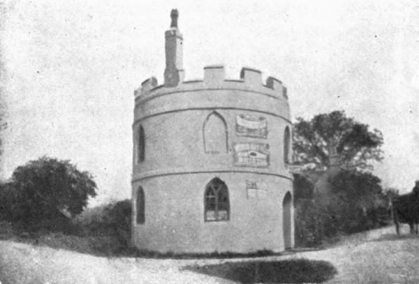 TURNPIKE GATE HOUSE ON CHARFIELD AND WOTTON-UNDER-EDGE ROAD.  GATE ABOLISHED 1880.