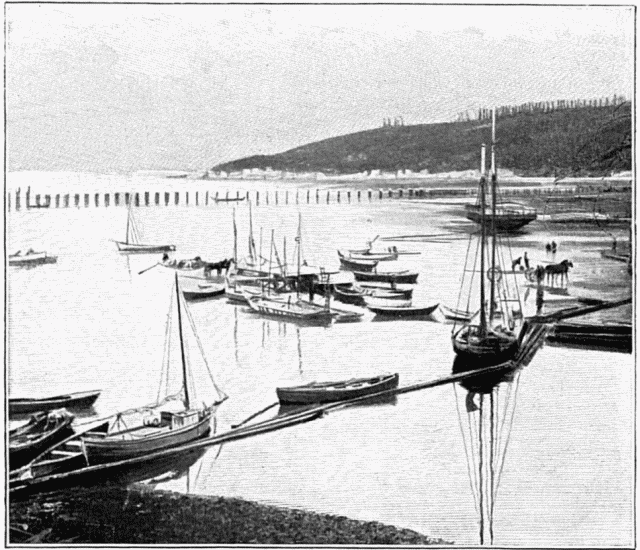 LE PORT DE SKAGWAY.—DESSIN DE BERTEAULT, CLICHÉ LA ROCHE À SEATTLE.