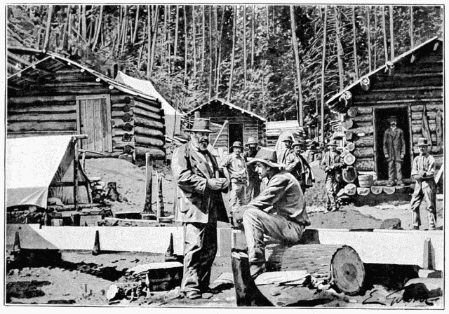 MINEURS À DAWSON.—D'APRÈS UNE PHOTOGRAPHIE DE LA ROCHE, À SEATTLE.