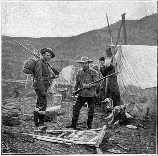 DÉPART POUR LA CHASSE. DESSIN DE MIGNON, PHOTOGRAPHIE DE M. GOLDSCHMIDT.