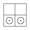 Diagram representing x prime exists with and without y